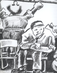 Detail from Office Meeting Cartoon