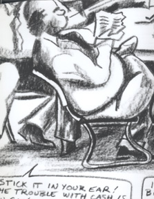 Detail from Office Meeting Cartoon